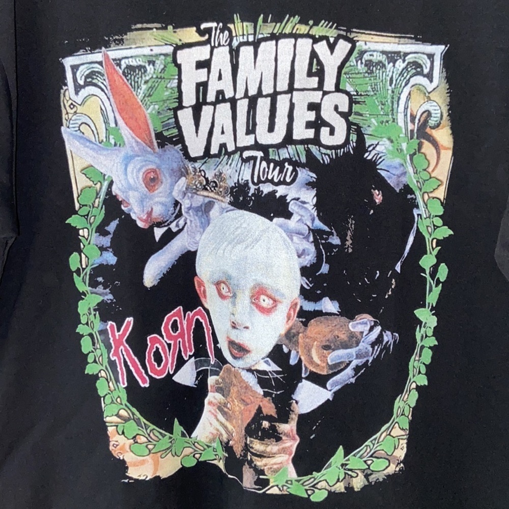 Korn Custom Made Band Merch Tee ‘the family values tour’ NWT UNI Sample Sale XL - Picture 2 of 6